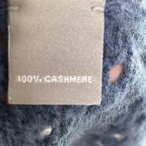 Neiman Marcus sweater poncho cashmere open knit sz Small sz medium in bl… - Picture 5 of 9